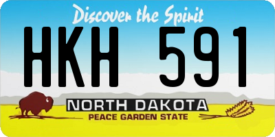 ND license plate HKH591