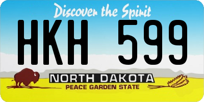 ND license plate HKH599