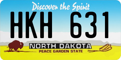 ND license plate HKH631
