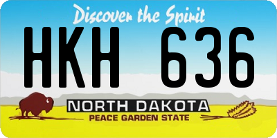 ND license plate HKH636