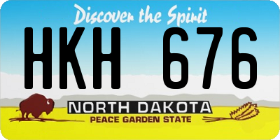 ND license plate HKH676
