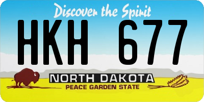 ND license plate HKH677