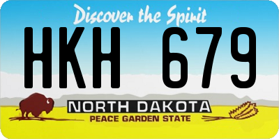 ND license plate HKH679