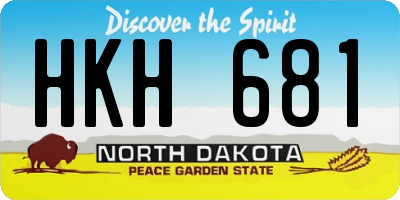 ND license plate HKH681