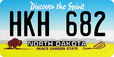 ND license plate HKH682