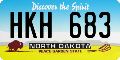 ND license plate HKH683