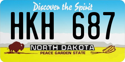 ND license plate HKH687