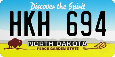 ND license plate HKH694