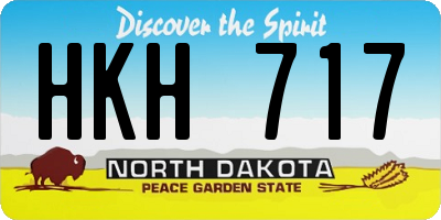 ND license plate HKH717