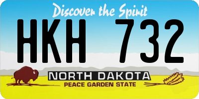 ND license plate HKH732