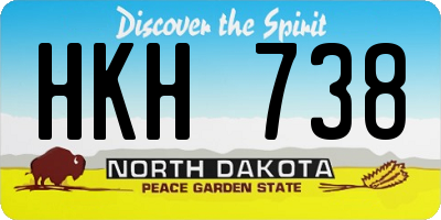 ND license plate HKH738