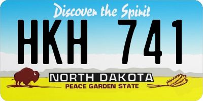ND license plate HKH741