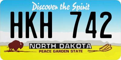 ND license plate HKH742