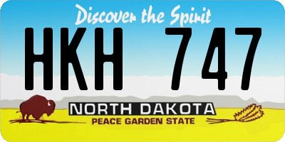 ND license plate HKH747