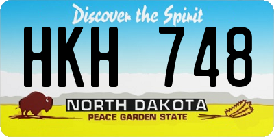 ND license plate HKH748
