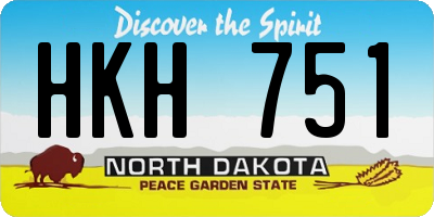 ND license plate HKH751