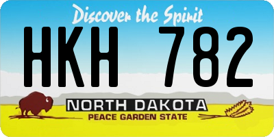 ND license plate HKH782