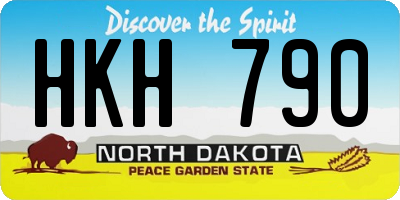 ND license plate HKH790