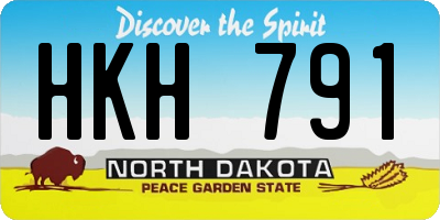 ND license plate HKH791
