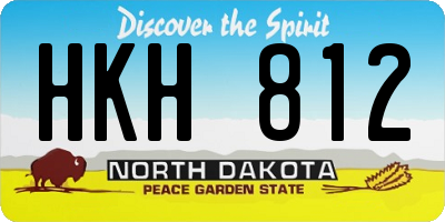 ND license plate HKH812