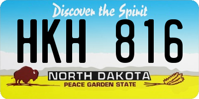ND license plate HKH816