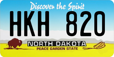 ND license plate HKH820
