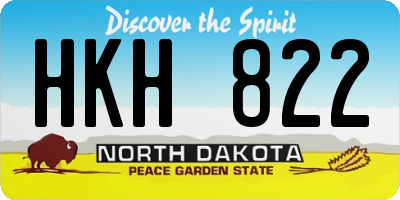 ND license plate HKH822
