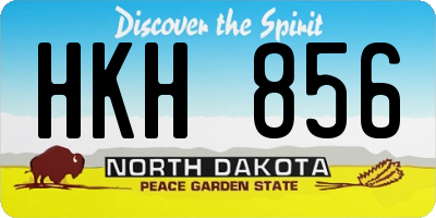 ND license plate HKH856