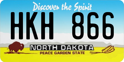 ND license plate HKH866