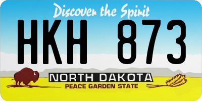 ND license plate HKH873