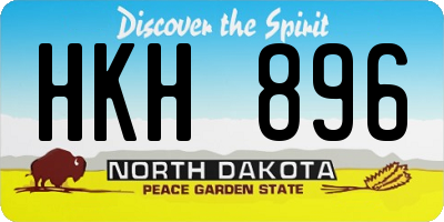 ND license plate HKH896