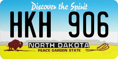 ND license plate HKH906