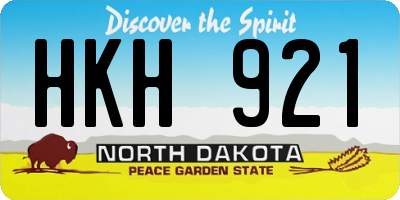 ND license plate HKH921