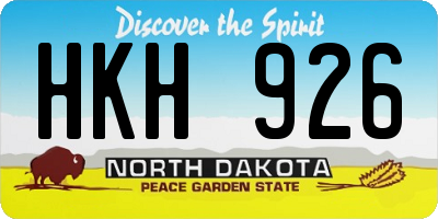 ND license plate HKH926