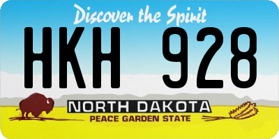 ND license plate HKH928