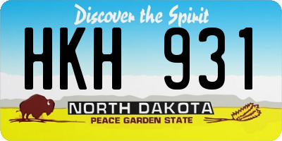 ND license plate HKH931