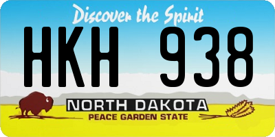 ND license plate HKH938