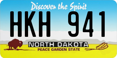 ND license plate HKH941