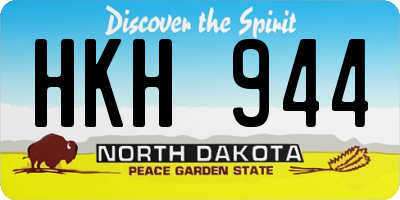 ND license plate HKH944