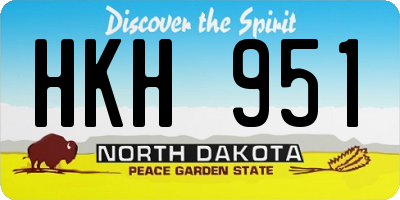 ND license plate HKH951