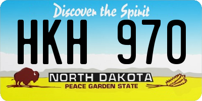 ND license plate HKH970