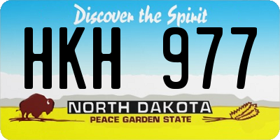 ND license plate HKH977