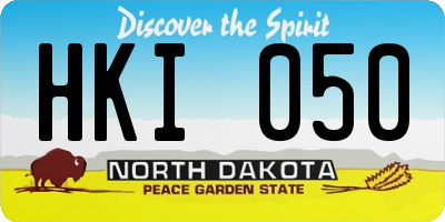 ND license plate HKI050