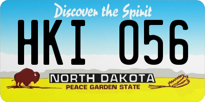 ND license plate HKI056
