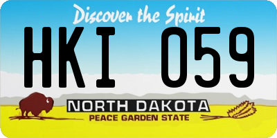 ND license plate HKI059