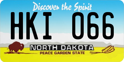 ND license plate HKI066