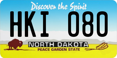 ND license plate HKI080