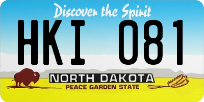 ND license plate HKI081