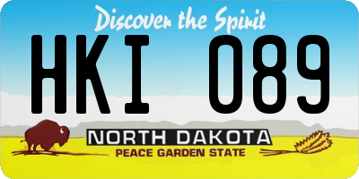 ND license plate HKI089
