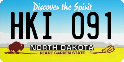 ND license plate HKI091